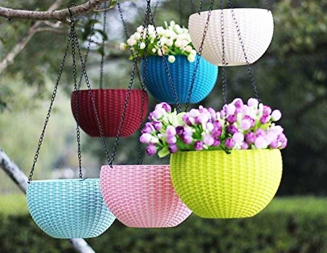 Hanging Flower Pots (Bigger size - 6.5 Inches)
